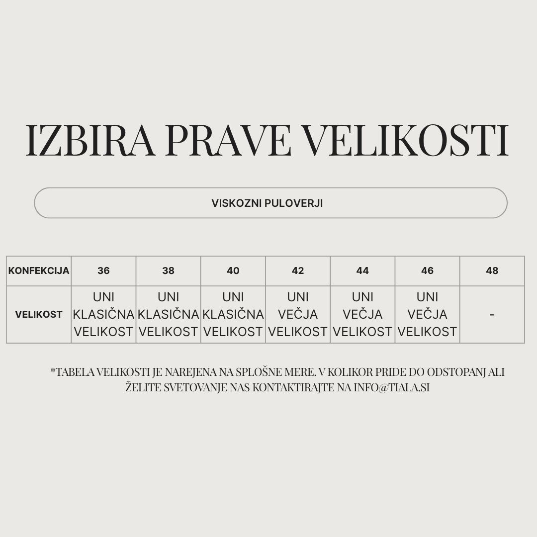 Tabela velikosti