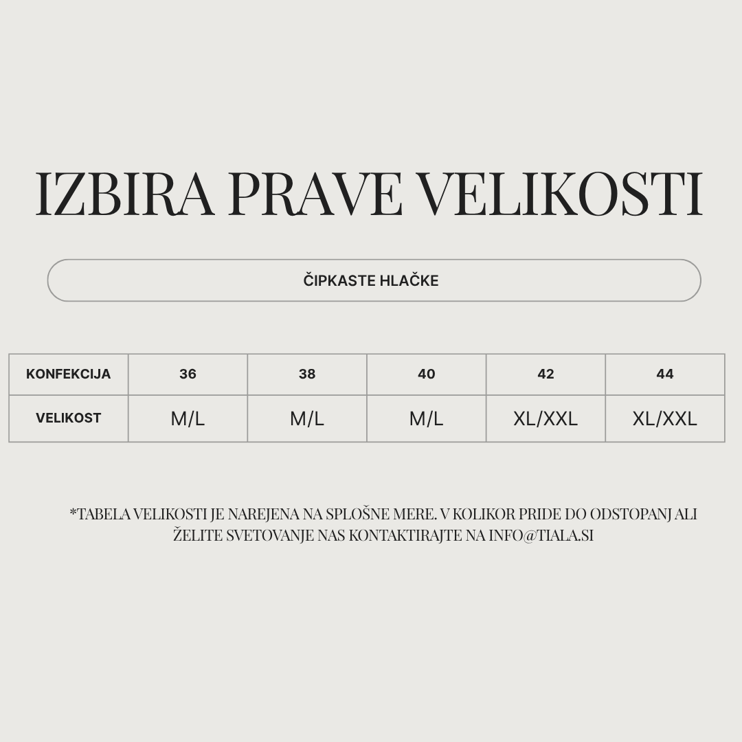 Tabela velikosti