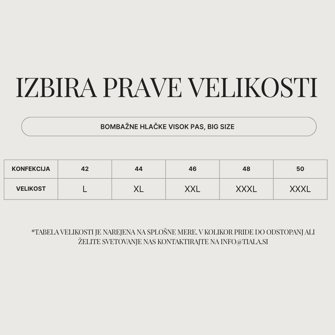 Tabela velikosti